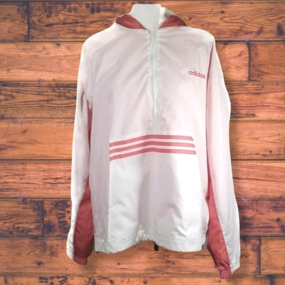 Adidas Women's Hooded Light Weight Jacket Size L - Picture 1 of 8